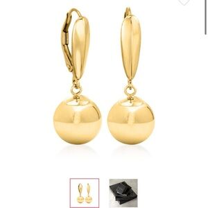 Yellow Gold Ball Drop Earrings
